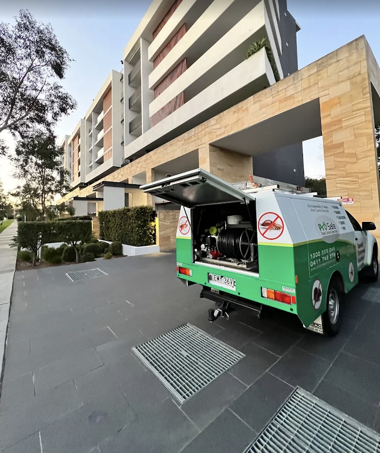 ProSafe Pest Control service vehicle on site